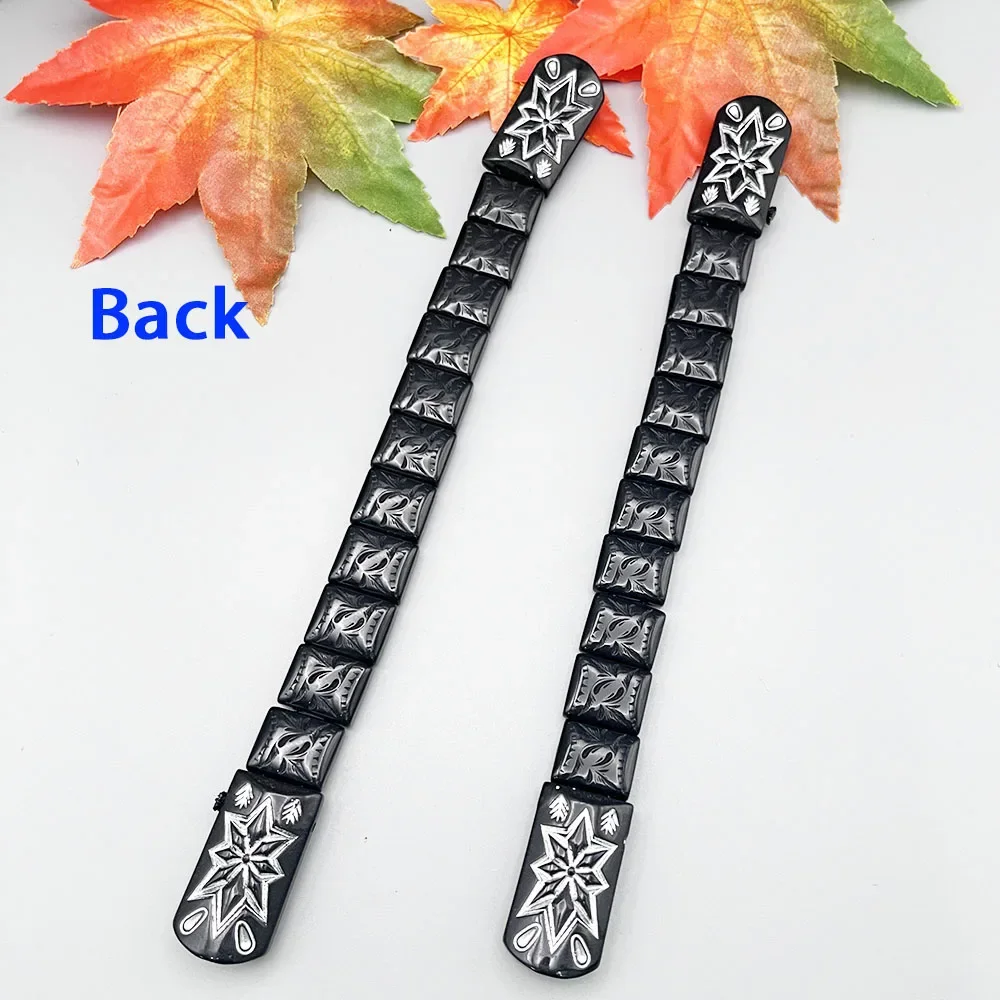 NJ70 مسبحة صلاة مسلمة ثلاثية الأبعاد بثمانية نجوم مدببة لهب الإصبع تخفيف التوتر طوي الدورية ورقة العنكبوت Blacksilvery #5