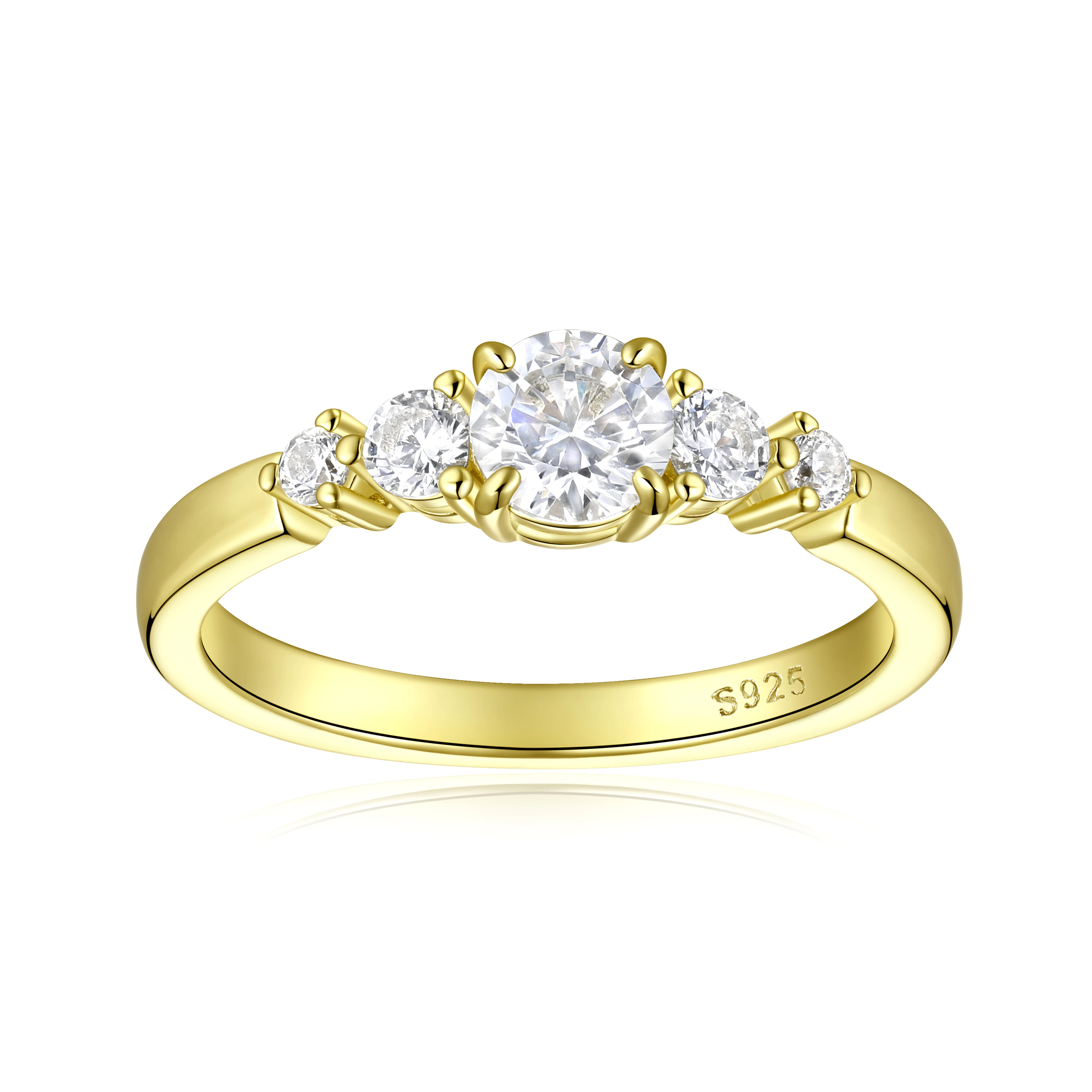 Sunstar مخصص 14K 18K مطلية بالذهب 925 فضة خواتم رائعة قطع الزركون حجر المألوف الزفاف الذكرى مجوهرات