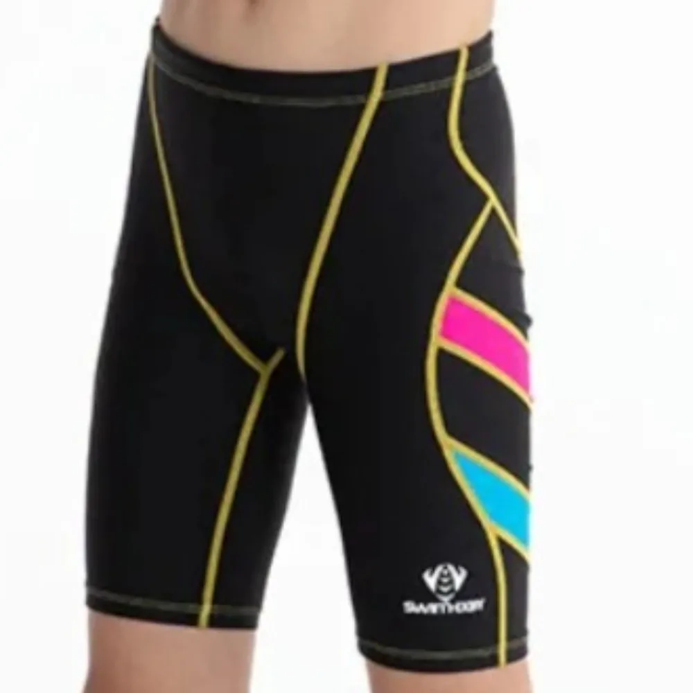 

Детские плавки для мальчиков, профессиональные тренировочные быстросохнущие плавки с пятью точками для мальчиков для детей среднего и большого возраста