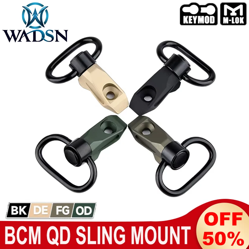 

WADSN QD Angled Sling Mount SI Metal Slings Adapter For M-LOK Keymod Base Tactical Quick Release Buckle Accessories