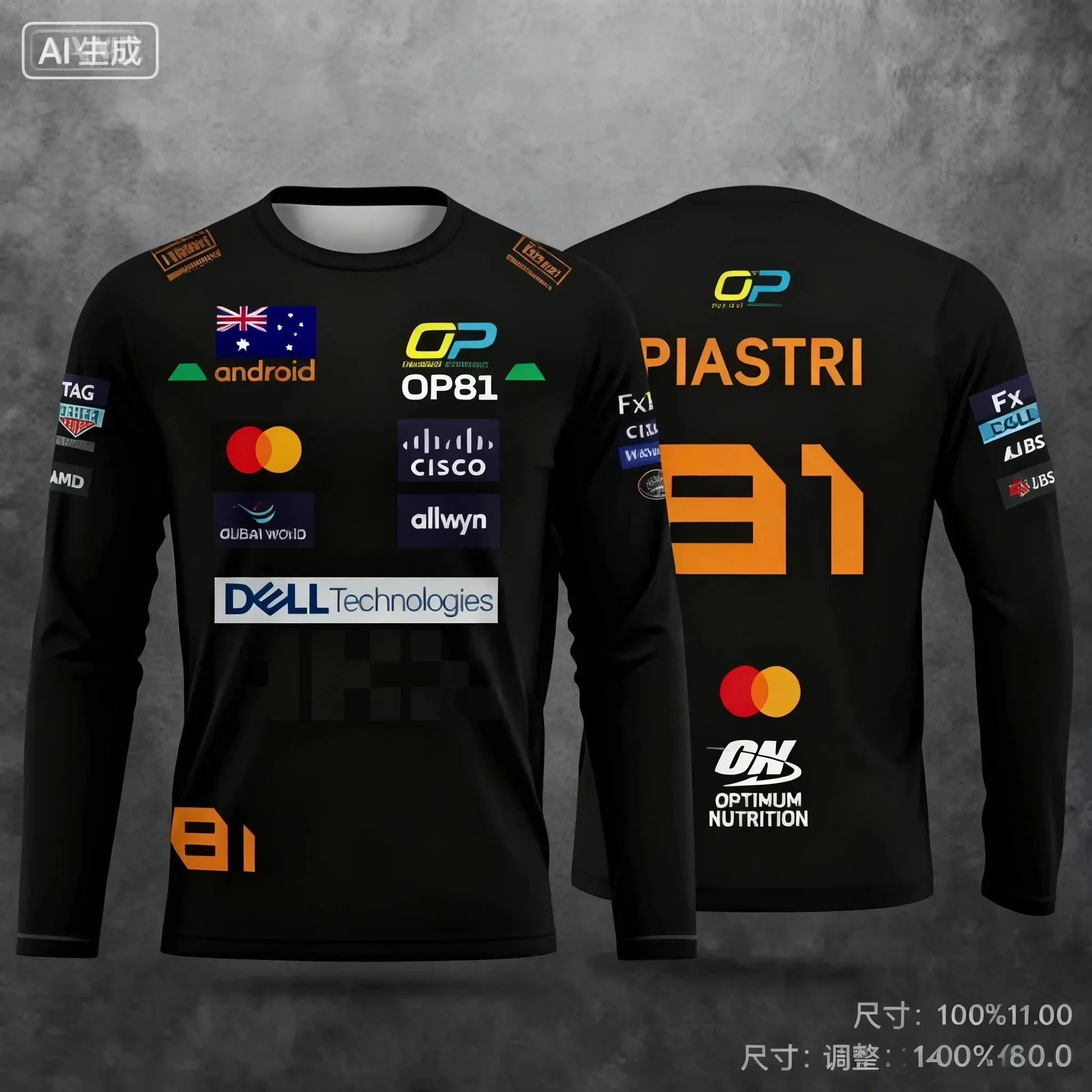 2026 Neues Nr. 4 Racing-Style Langarm-T-Shirt Extremer Motorsport-Rennanzug Atmungsaktive Sportbekleidung für Rennsport