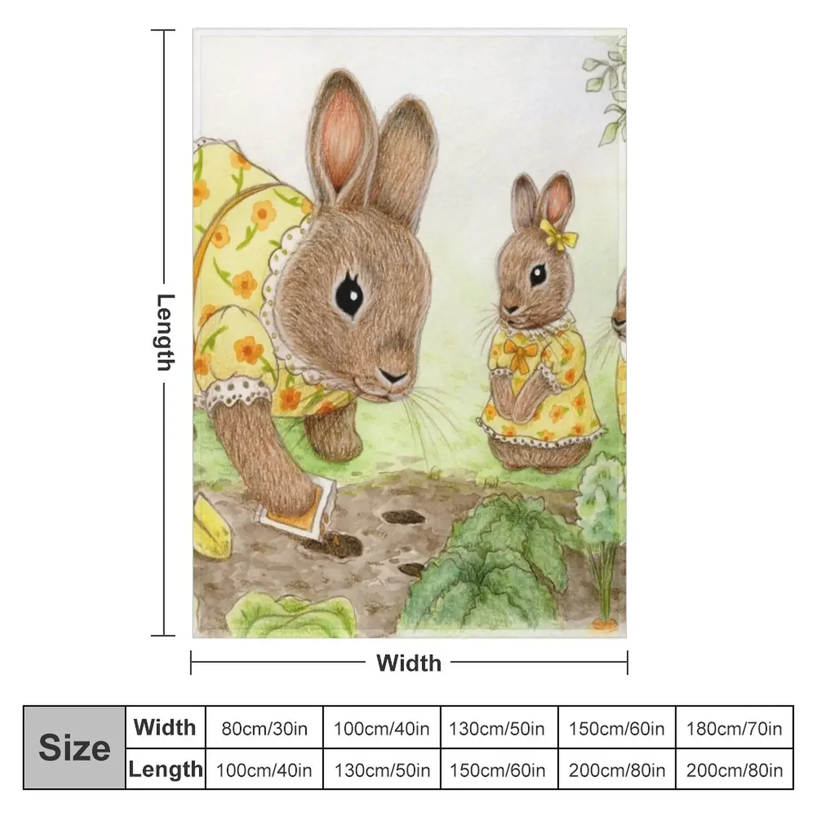 Garden Bun Lesson Throw Blanket Stuffeds Soft manga Blankets