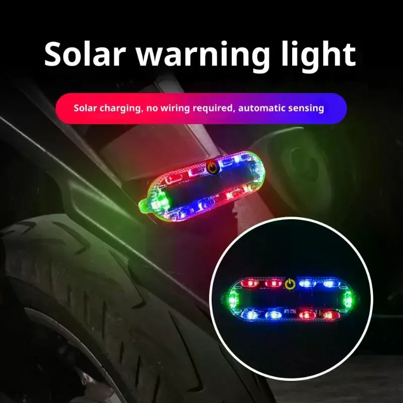 

Wireless LED Solar Strobe Light Waterproof For Motorcycle Car Bike Truck Anti-collision Warning Light Signal Lamp