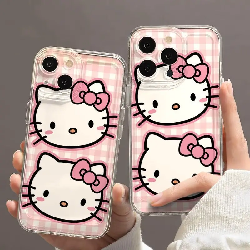 Cute Hello Kittys Phone Case for VIVO Y28 V30e Y75 Y03 Y36 Y100 Y17s Y76 Y22s Y16 Y50 Y21 Y20 V29 V23e V21e 5G Transparent Cover