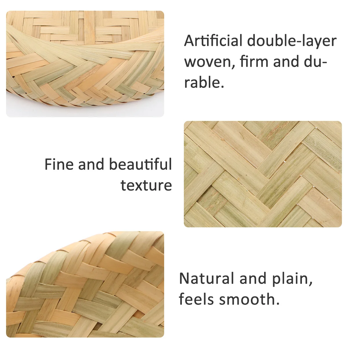 

Bamboo Woven Storage Basket Handmade Food Serving Plate For Kitchen Dining Picnic Wedding Party Fruit Holder Container