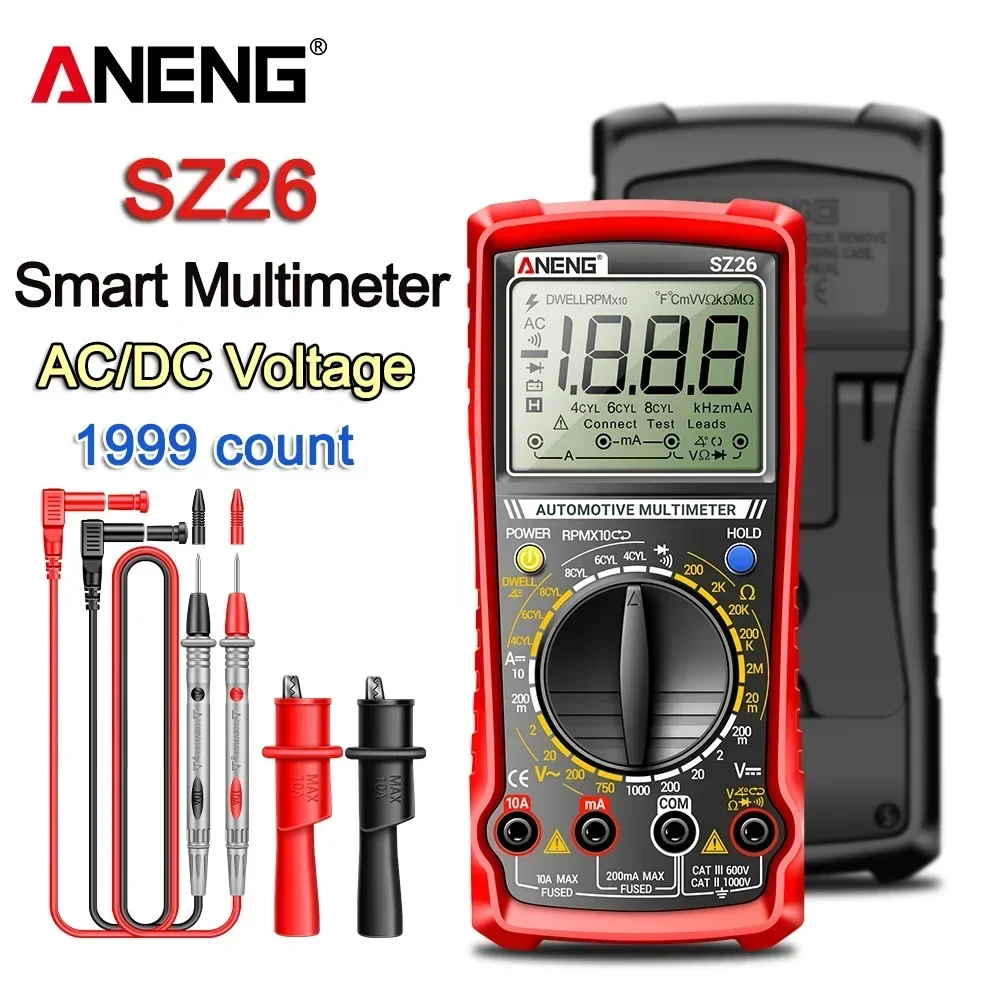 A NENG SZ26 Smart Multitester AC Voltage Meter 1999 Count High Precision Omh Diode Resistance Buzzer Tester tools ﻿