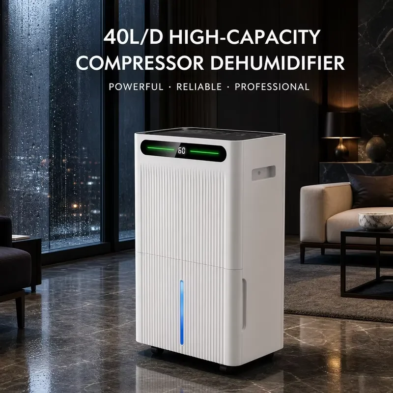 Commercial & Compressor Dehumidifier 80 Pint/D Eco-Friendly R32 Refrigerant 115V WiFi App Control 1500 Sq ft