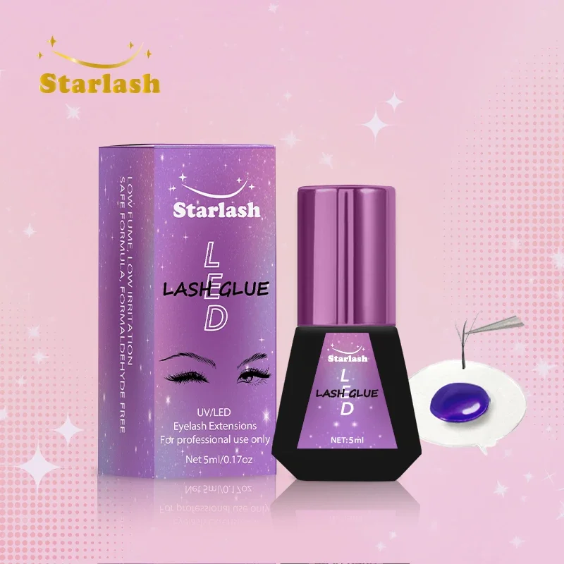 Imagem -06 - Starlash uv Extensão Cola para Cílios Lâmpada Impermeável Lash Glue Diversidade Sensível Novidades Tech