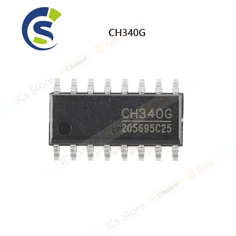 5PCS 100% New CH340G CH340 340G SOP-16 Chipset