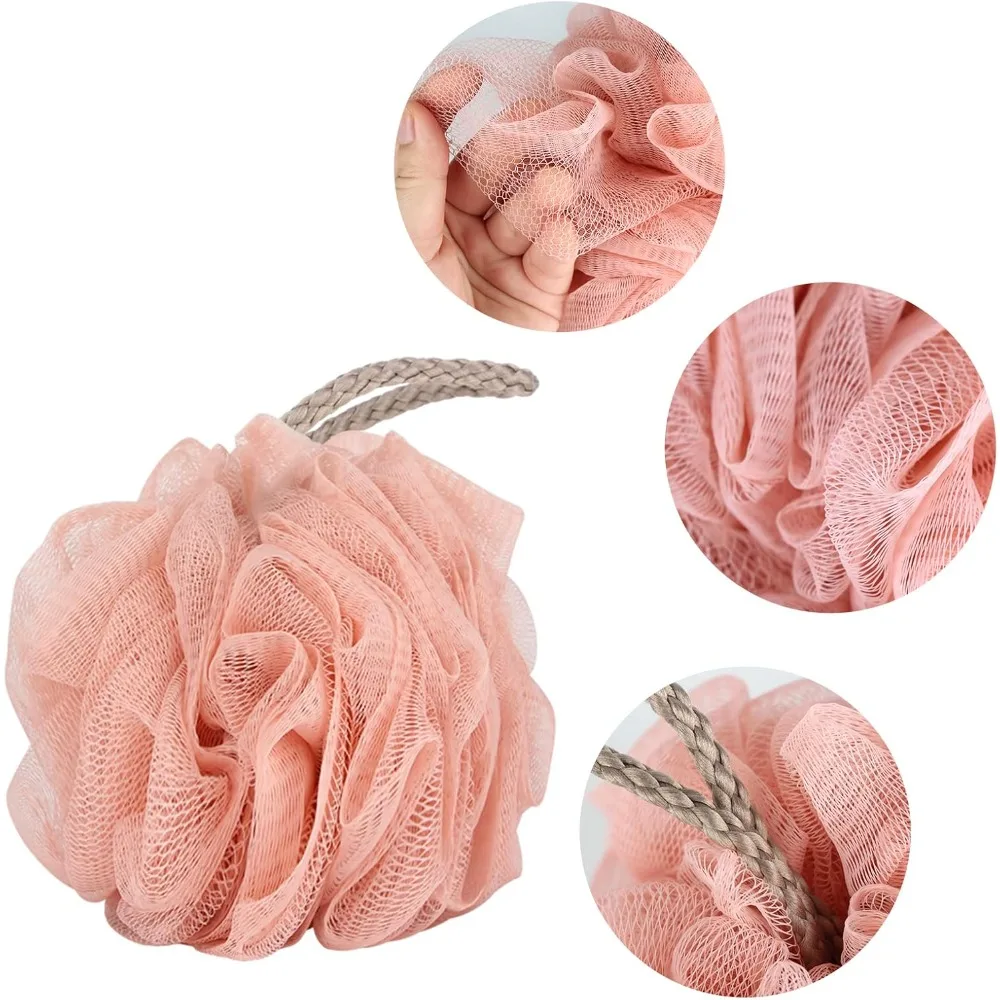 Best Sellers! Loofah Sponge 60g Bath Sponges Mesh Ball 4 Pack Body Scrubber Exfoliator Back Scrubber Shower Accessories for Men Women Hot Item!