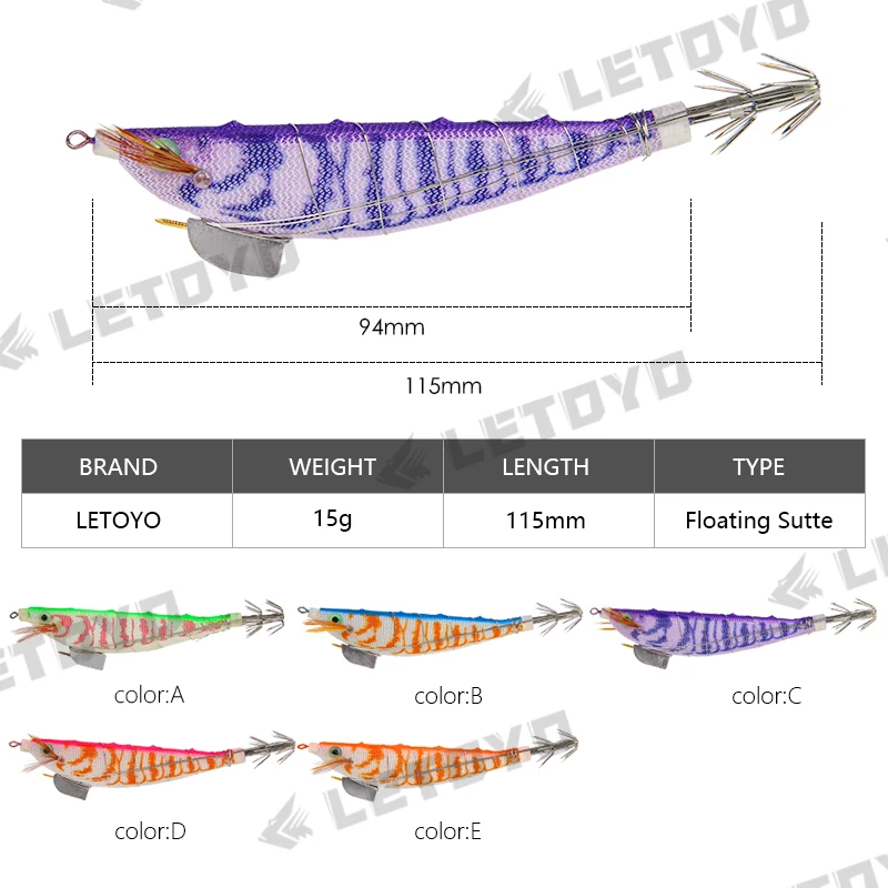 LETOYO Luminous steel wire squid jig Artificial Bait squid bait For Webfoot Octopus Cuttlefish EGI sea fishing lures squid lure