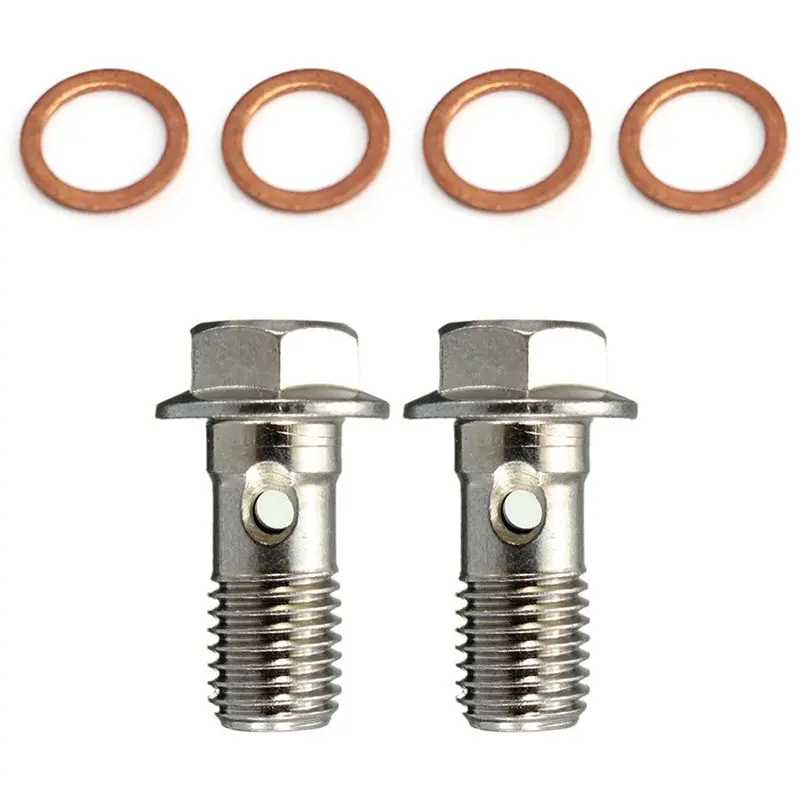 AA51 12X Stainless M10 X 1.25 Banjo Bolts Brake Master Cylinder Screw Brake Hose Caliper Bolt Hydraulic Clutch Screw