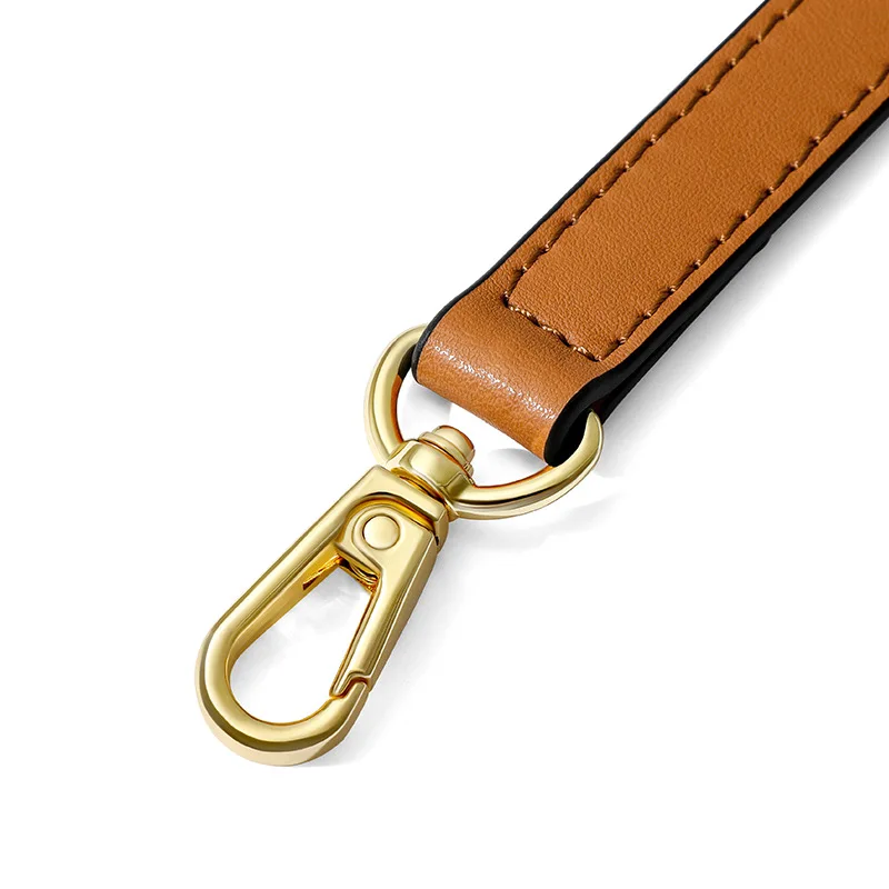 Top Grade Adjustable Calfskin Leather Shoulder Strap For Evellyne Handbag Crossbody Carry Replacment Bag Strap Golden Buckle