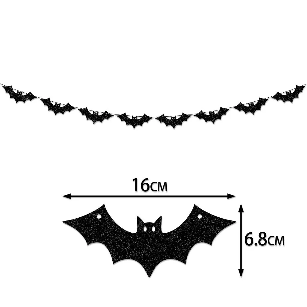 Halloween Party Decoration Banner Ghost Festival Atmosphere Decor Ghost Spider Flower Bat Banner Happy Halloween Day Garlands