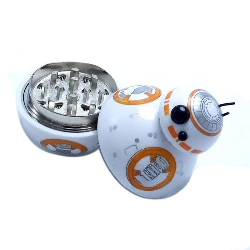 

Stars Warsed Robot Shaped Metal Herb Grinder 3-Layer Desktop Spice Tobacco Crusher Themed Collectible for Stars Warsed Fans Gift