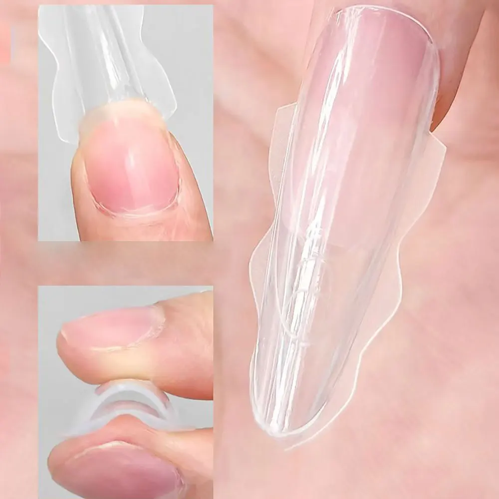 180 قطعة أظافر ساندويتش الأصلية شكل مزدوج أظافر مستديرة اللوز أشكال 12 حجم علوي وسفلي قالب أظافر لبناء وصلات أظافر هلامية #5