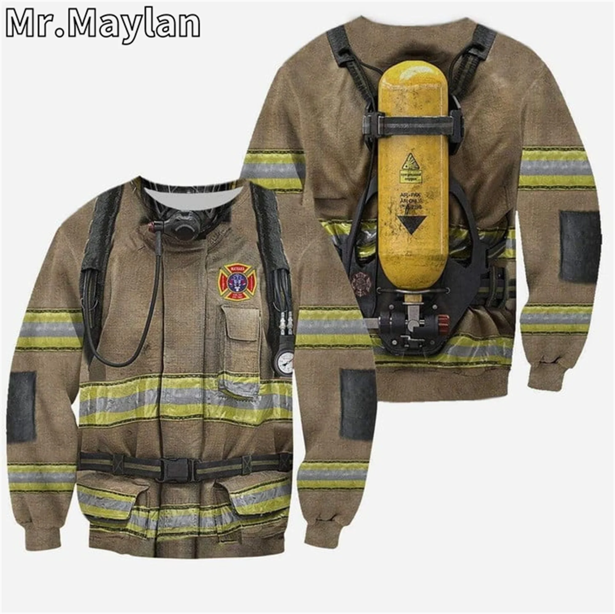 Hipster Cosplay Firefighter 3D Firefighting Jacket Men/women Fashion Pullovers Hoodies Boys Streetwear Clothes Big Size 5XL 6XL