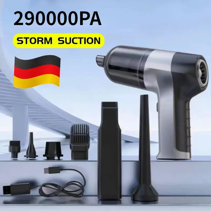 Auto Stofzuiger 4 In1wireless Stofzuiger Duster Handheld Vacuümpomp Voor Thuis Draagbare Draadloze Strongzuigauto Cleaner