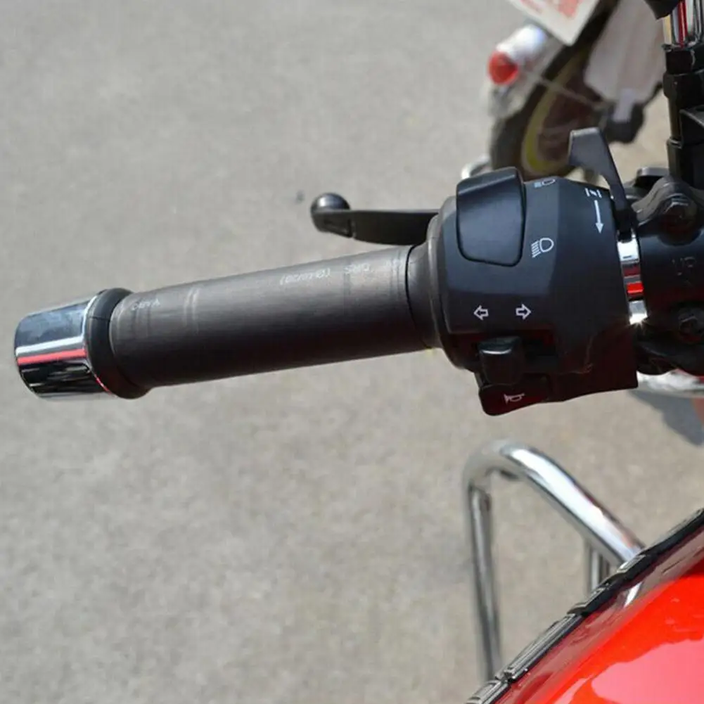 مقابض دراجة نارية ساخنة 12 فولت، قفازات مقود حرارية شتوية لركوب الدراجات الباردة وسادة مقود الدراجة تناسب دراجة نارية ATV العالمية #5