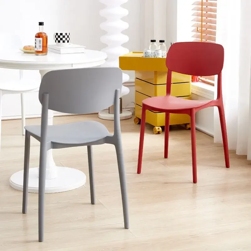 Rental House, Dormitory, Study, Chair Fashion, Simplicity, Household, Thickened, Plastic, Stool, Adult, Dining Table, Backrest