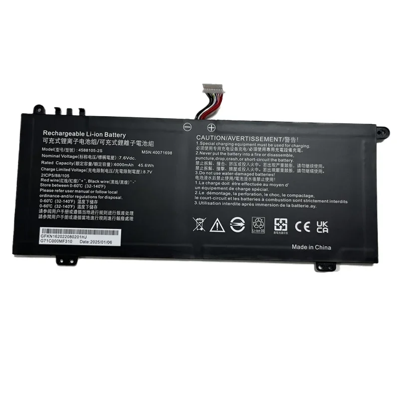 4588105-2S  Rechargeable Replacement Laptop Battery for Dynabook Satellite Pro C50-H-108 C50-H-103 C50D-B-115 Medion Akoya