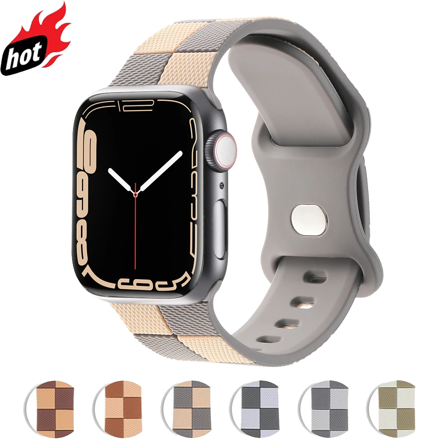 Silikonband für Apple Watch-Armbänder 46 mm 44 mm 40 mm 41 mm 45 mm 42 mm Damen-Armband Iwatch Series11 9 10 8 7 6 5 4 SE Ultra 2 49 mm
