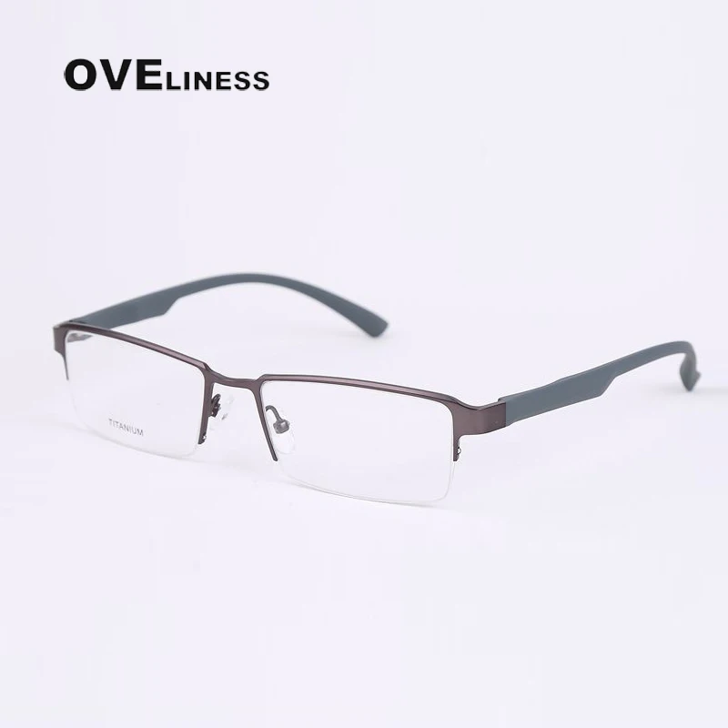 

Fashion Square Glasses Frame Men Optical Myopia men's eyeglasses frames Prescription glasses Half Metal eyewear Spectacle frames