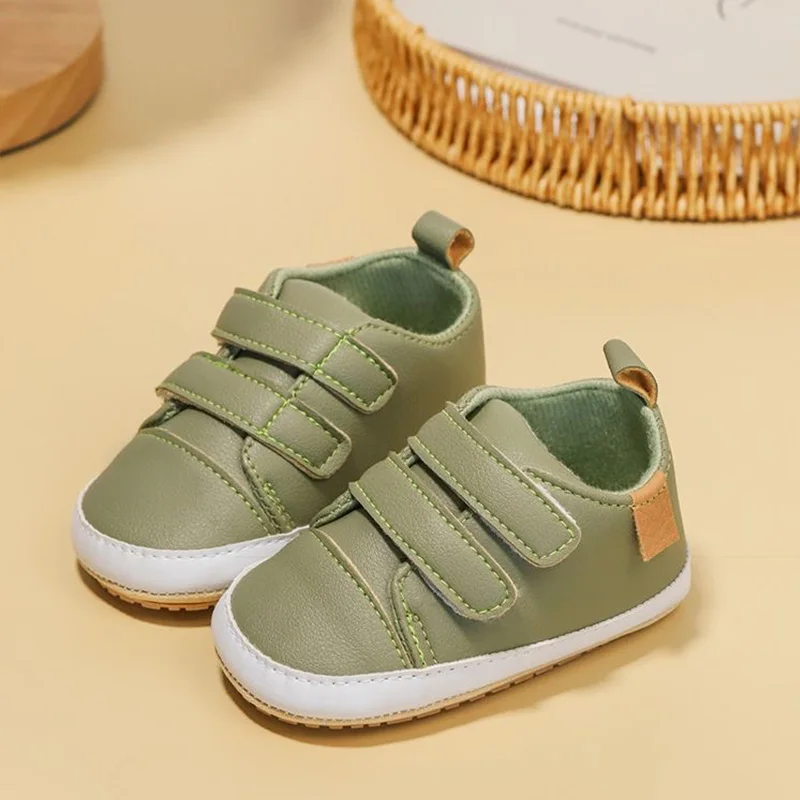 A Pair of Classic Soft and Comfortable Rubber Soled Anti Slip Baby Sports Shoes image 4