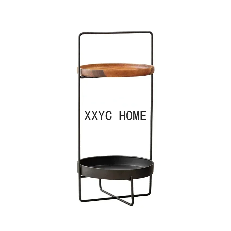 

Круглый балконный столик, кофейный столик из черного ореха, винтажный металлический столик в индустриальном стиле, возможность индивидуального заказа