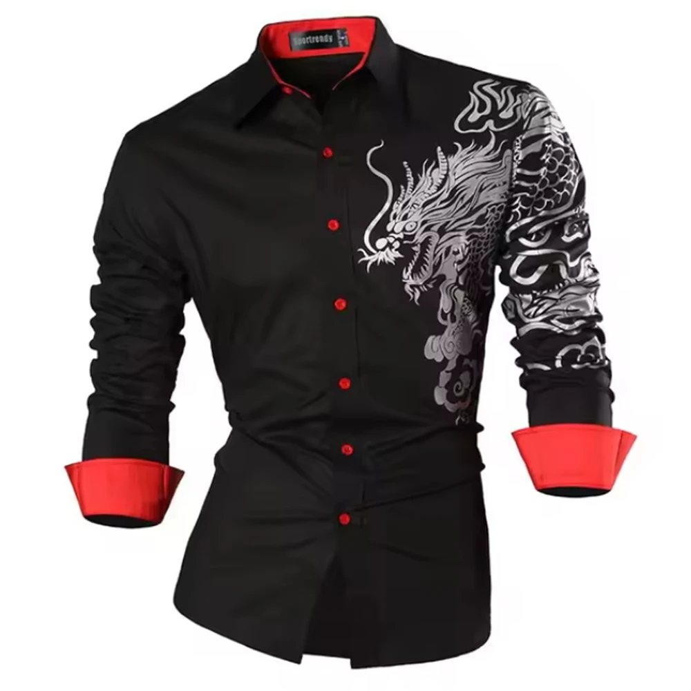 

Рубашка мужская оверсайз с длинным рукавом, модная Роскошная повседневная одежда, Удобная стильная одежда