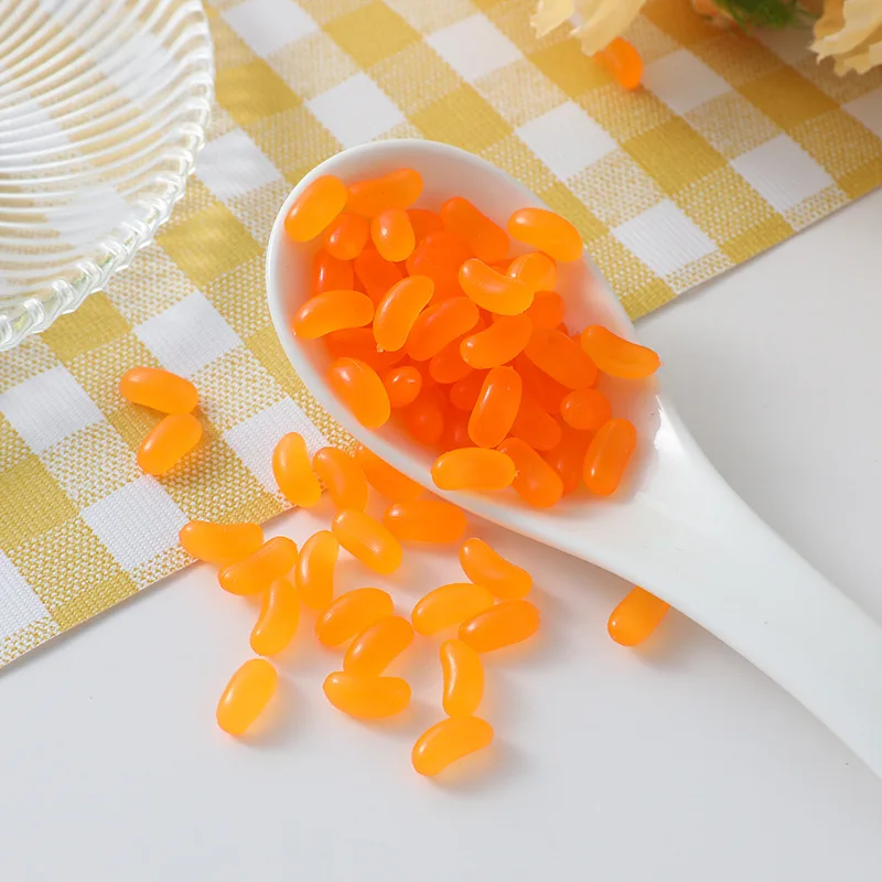 Kawaii Jelly Bean Candy Cabochon, schönes Puppenhaus, gefälschte Süßigkeiten, Basteldekoration, 50 Stück/Lot – Detail 7