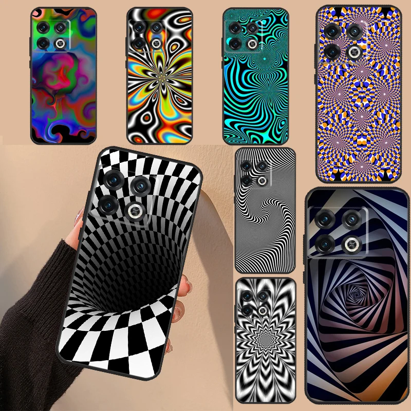 Optical Illusion Print Cover For OnePlus Nord 3 2T N10 N20 N30 CE 3 2 Lite OnePlus 11 10 9 Pro 8T 9R 10R 10T Case