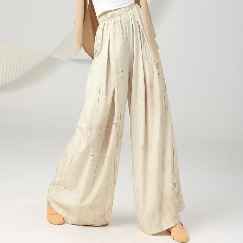 UMI MAO Summer Autumn Chinese Dance Classical Dance Practice Clothing Women's Wide Leg Air Pants Modern Dance Clothing