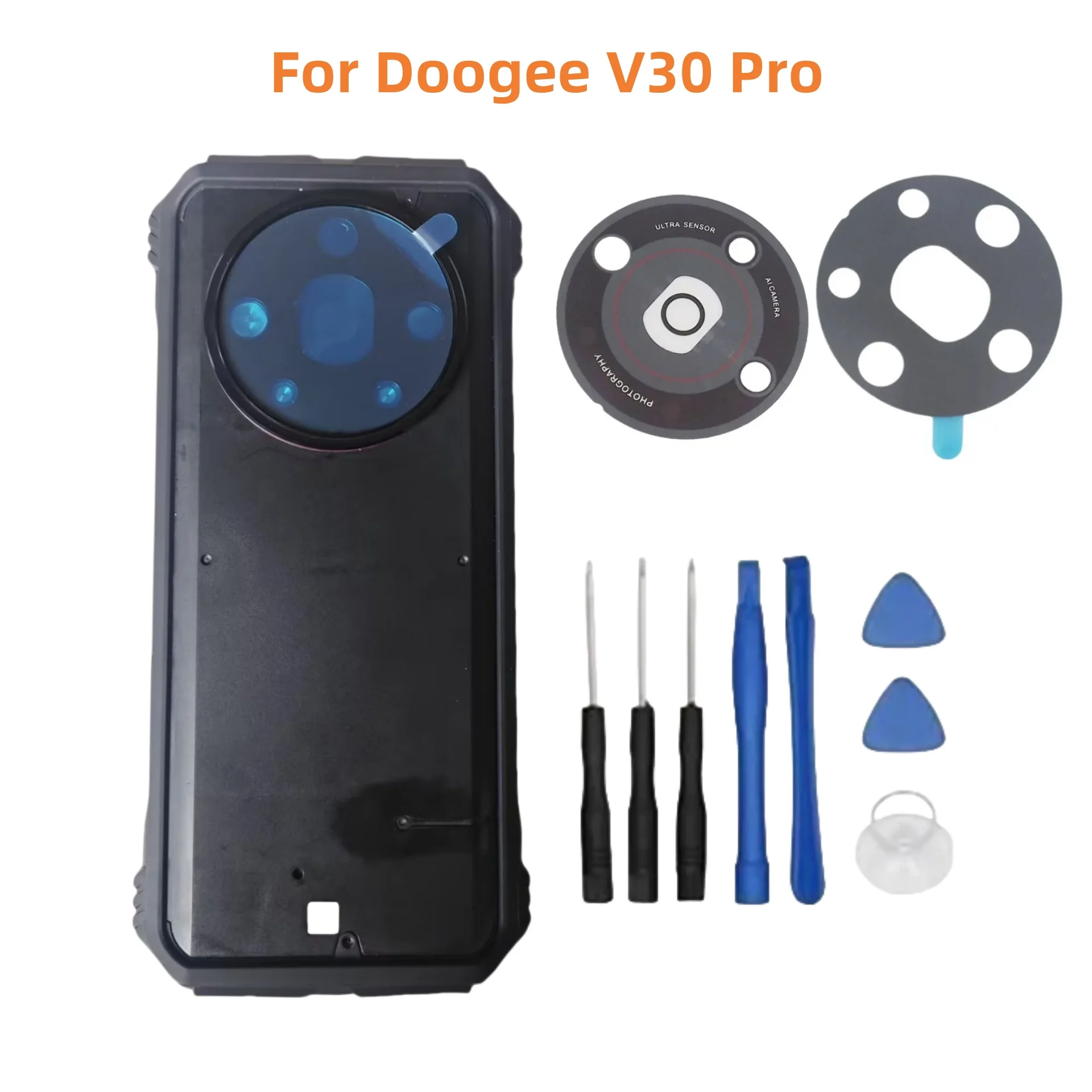 

Для Doogee V30 Pro оригинальные новые прочные защитные корпуса чехол для аккумулятора бампер задняя крышка с датчиком отпечатков пальцев объектив камеры