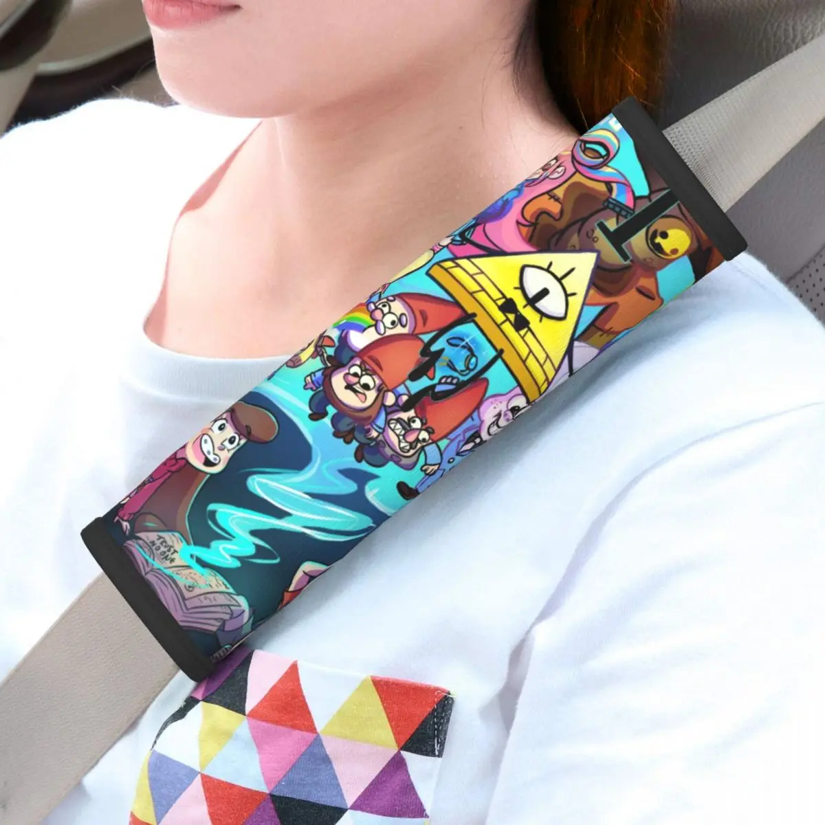 

Custom Funny Anime Gravity Falls Seat Belt Cover Pad 2 PCS Auto Seatbelt Shoulder Strap Cover