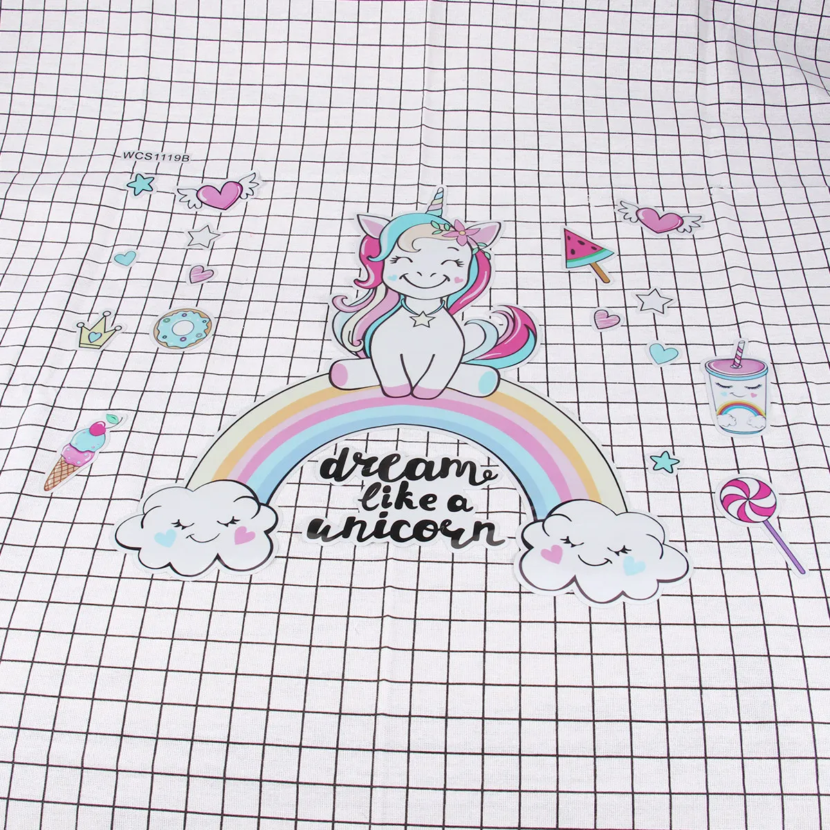Unicorn Wall Sticker Rainbow Design Removable Waterproof PVC Home Room Decoration Nursery Wall Decals