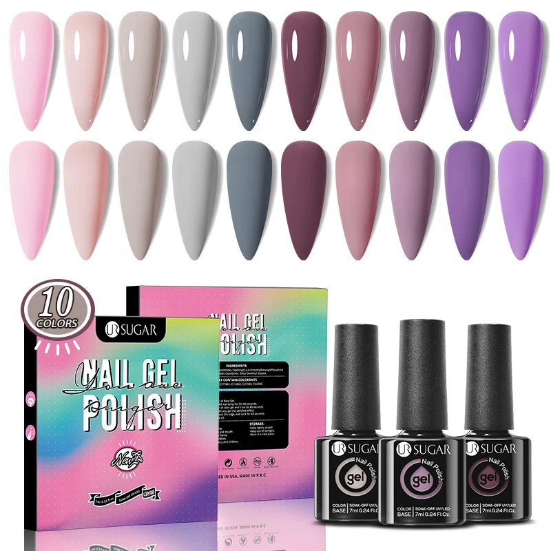 6/10/12 Stuks Kleur Nagel Gel Polish Set Kits Base Top Coat Vernis Losweken UV Gel Led semi Permanente Alle Voor Manicure Art