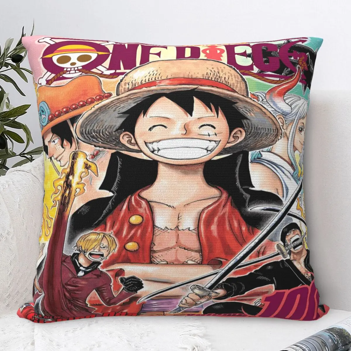 

Цельные наволочки в стиле аниме, манга, Луффи, товары с принтом, наволочки, наволочки, украшения для стула, квадратные, разные размеры