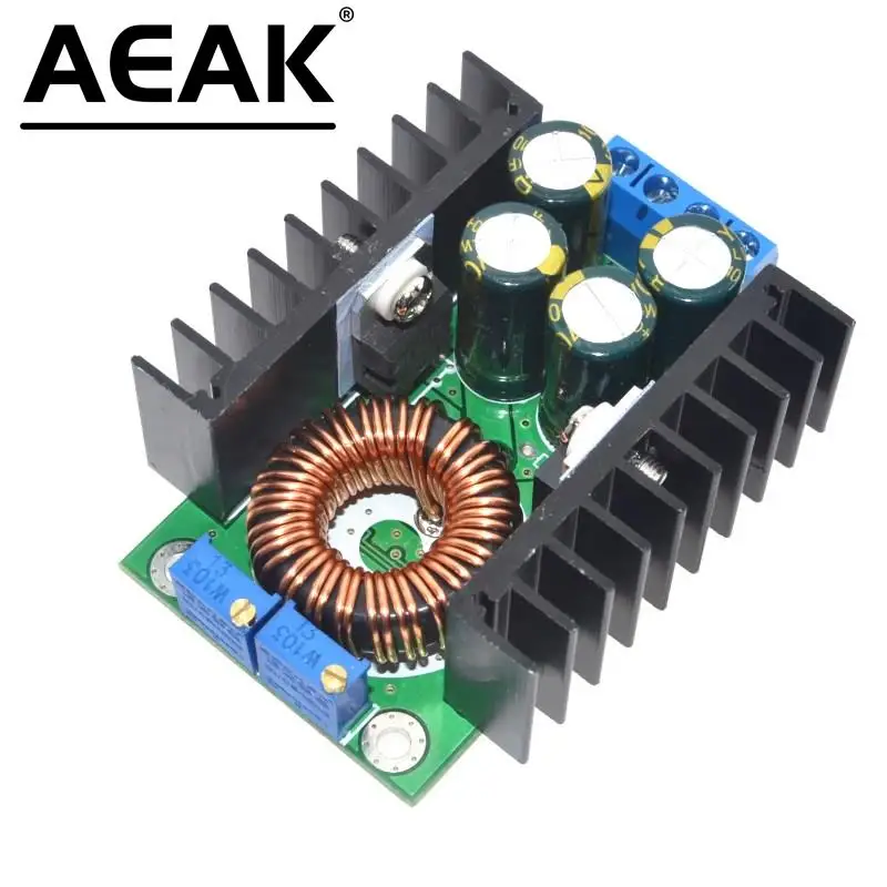 1pcs DIY Electric Unit High quality C-D C CC CV Buck Converter Step-down Power Module 7-32V to 0.8-28V 12A 300W XL4016 AEAK