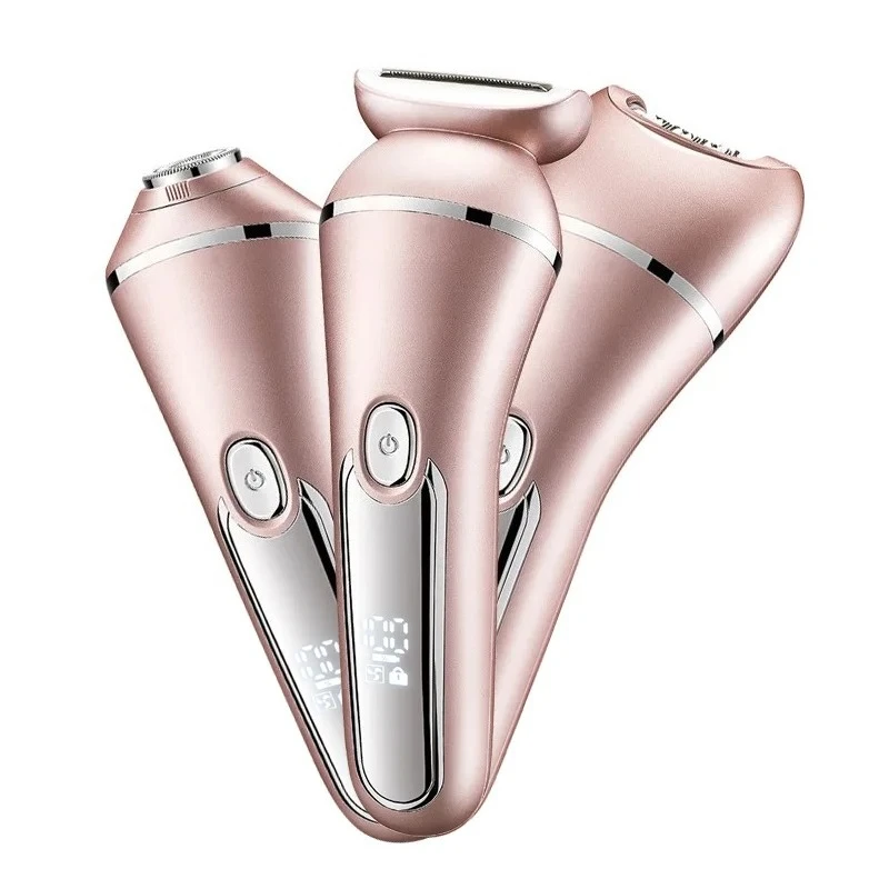 2026 Women's Multifunctional Electric Shaver, 3 Replaceable Blades Hair Remover, Full Body Washable Body Razor for Home Use