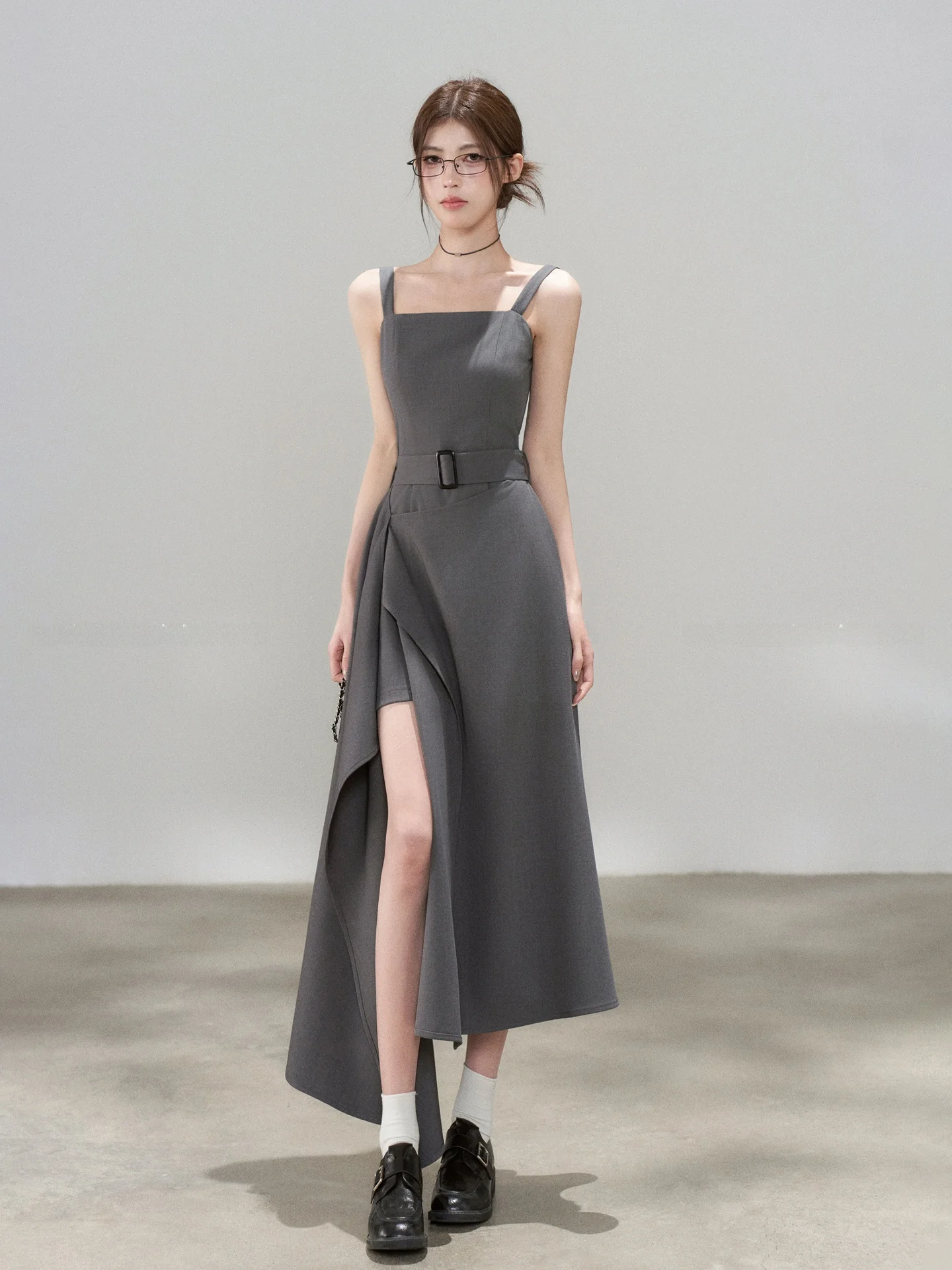 

Bla Tailored Suit Design Spring Faion High Waist Asymmetrical Dr Slim Fit Sle Lady Wind Resistant Breathable Dr