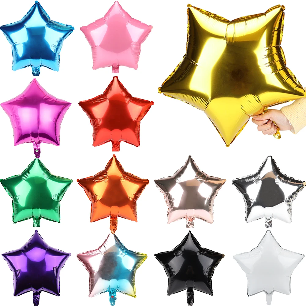 

18inch Star Foil Helium Balloon Five-pointed Baby Shower Christmas Adult Kid Gifts Birthday Celebration Wedding Party Decoration