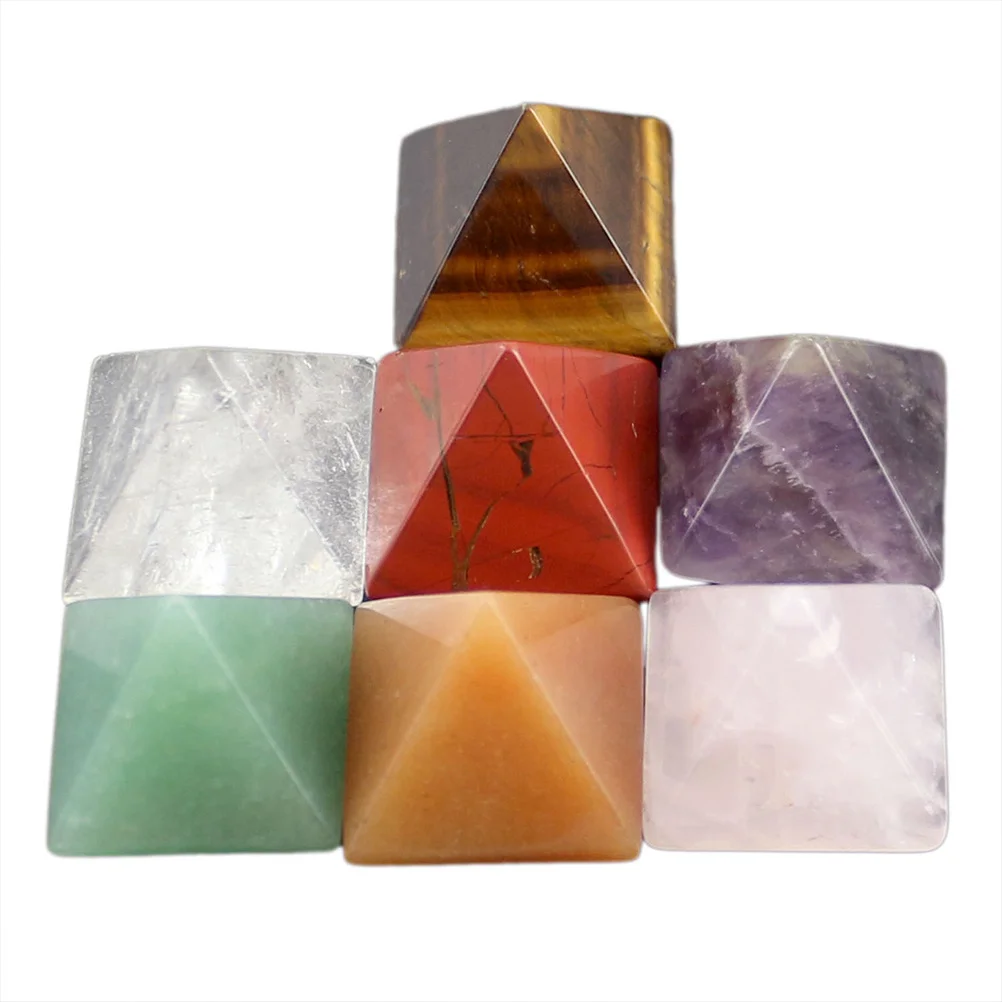

1Pcs Natural Crystal Gemstone Pink Pyramid Energy Stone Healing Decor Chakra Massage Relaxation Stress Relief