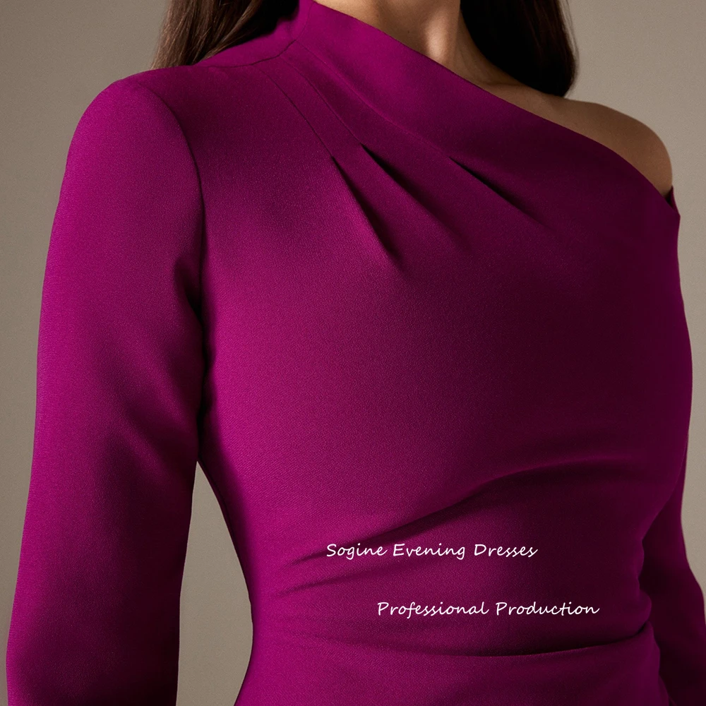 فساتين سهرة رسمية طويلة من الكريب للنساء بدون أكتاف بطول الأرض من فساتين سهلة الأكمام كاملة فيستدوس دي غالا مناسبة رسمية