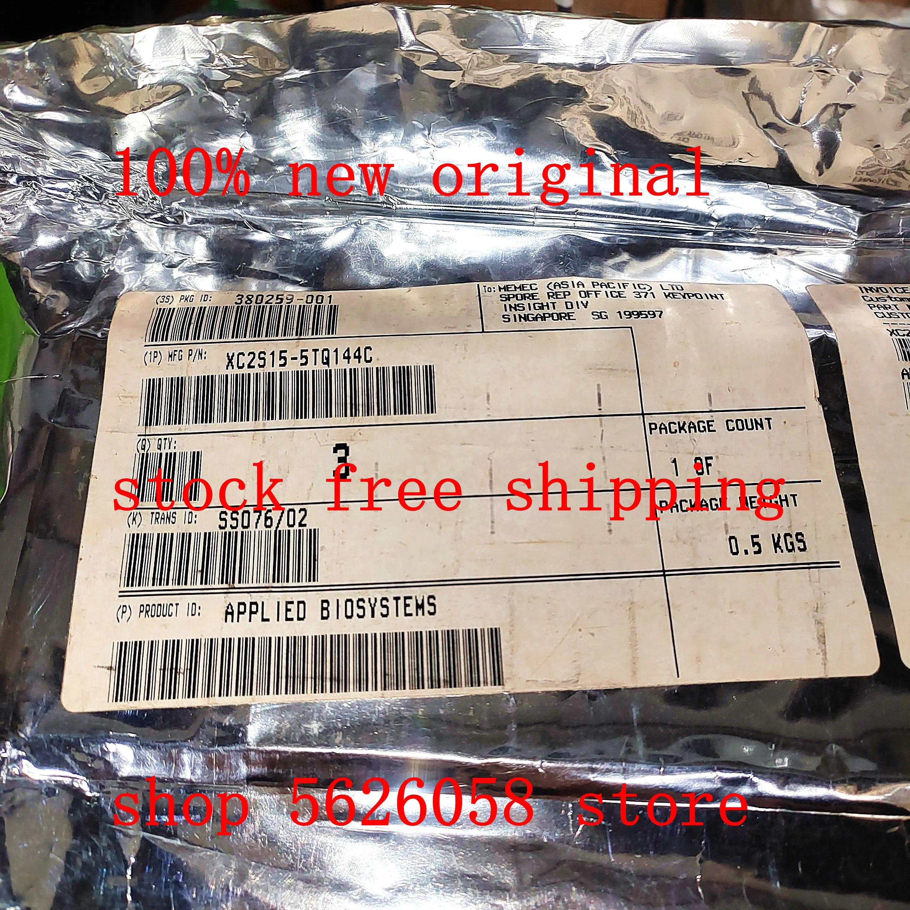 

1PCS/LOT XC2S15-5TQ144C XC2S15 5TQ144C QFP144 100% new original freeshipping