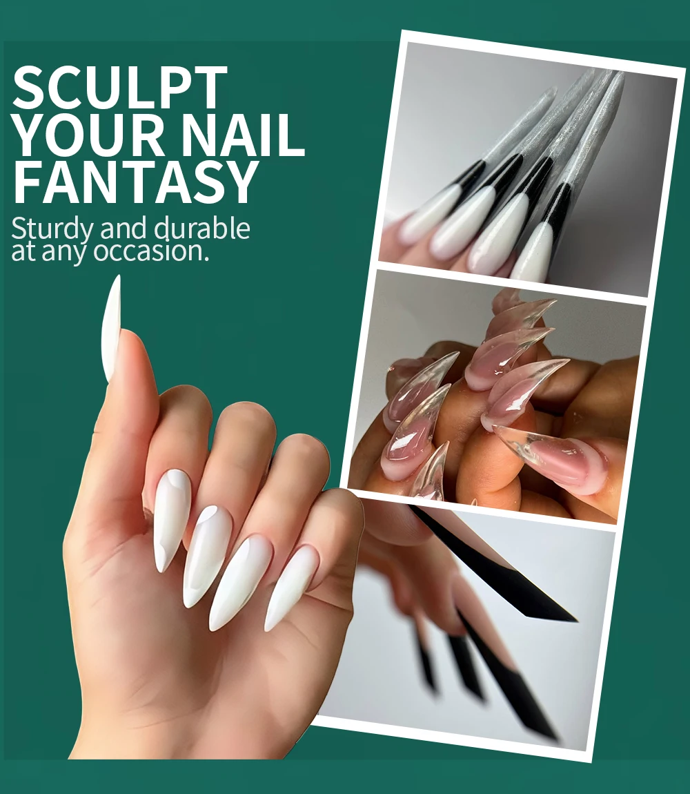 NAILPOP 168 teile/schachtel Klar Dual Nagel Formen Schnell Gebäude Gel Form Volle Abdeckung Acryl Nagel Top Formen Verlängerung Maniküre Werkzeuge – Detail 6