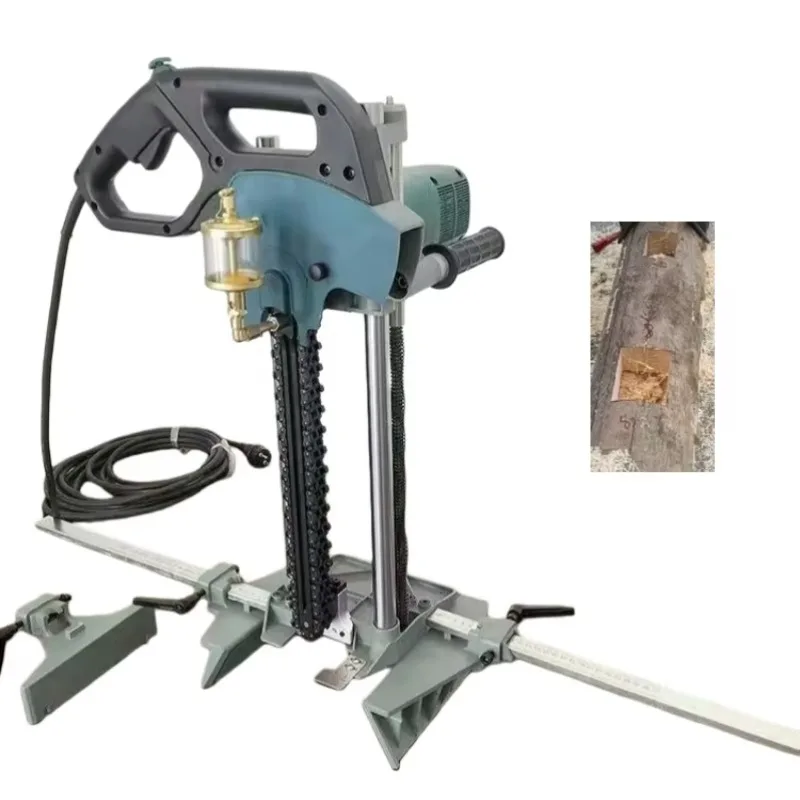 Professional Wood Drilling Solution with Chisel and Chain Mortiser for Custom Grooves
