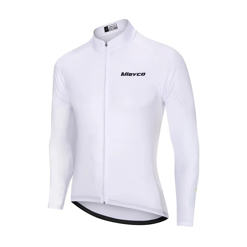 Herren-Radtrikot mit Langen Ärmeln UPF 50+ Anti-UV Slim Fit Atmungsaktives Radtrikot Schnelltrocknend MTB Rennrad-Shirt – Detail 1