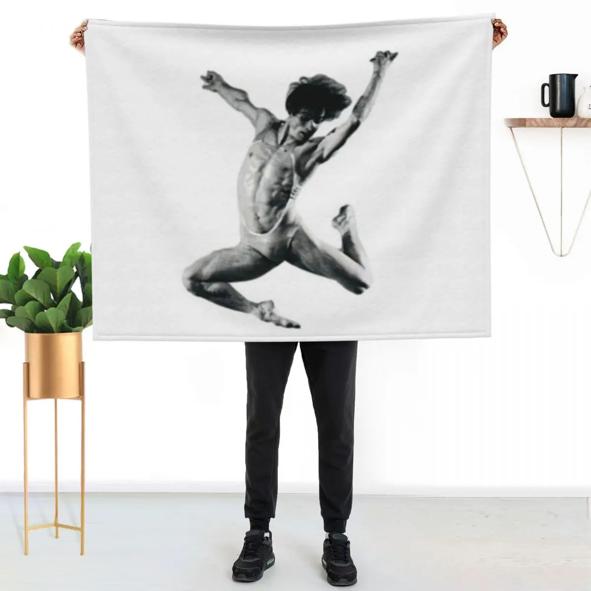 

Rudolf Nureyev. Ballet dancer Throw Blanket Plush Fuzzy Cozy Blanket for Couch Sofa