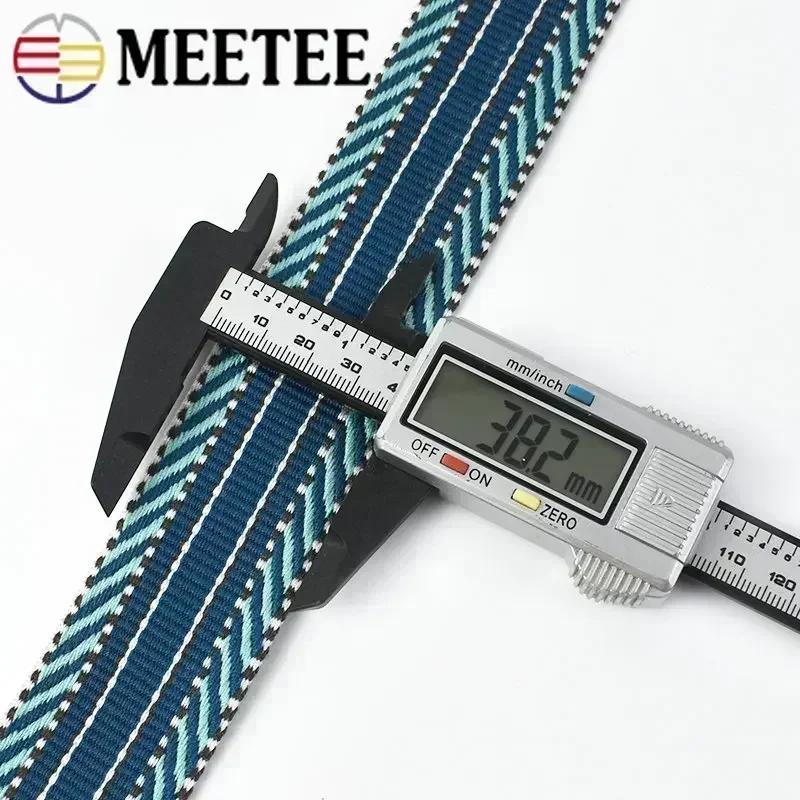 2Meters 38mm Jacquard Webbing Tapes for Bag Strap Ethnic Ribbon Luggage Decor Sewing Bias Band DIY Belt Shoes Accessories